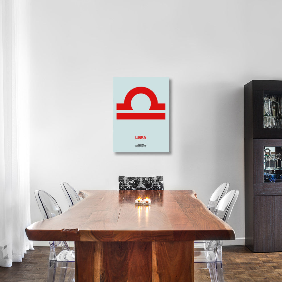 "Libra Zodiac Sign Red" Fine Art Print