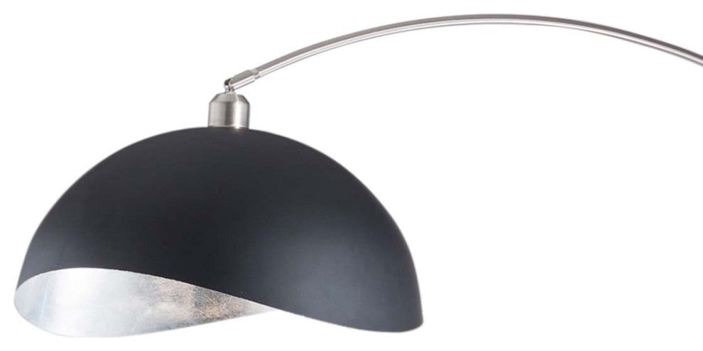 Luna Bella Arc Floor Lamp - 92", Antique Nickel, Matte Black, Marble Base
