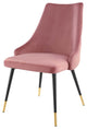 Side Dining Chair, Set of 2, Velvet, Pink, Modern, Bistro Restaurant Hospitality