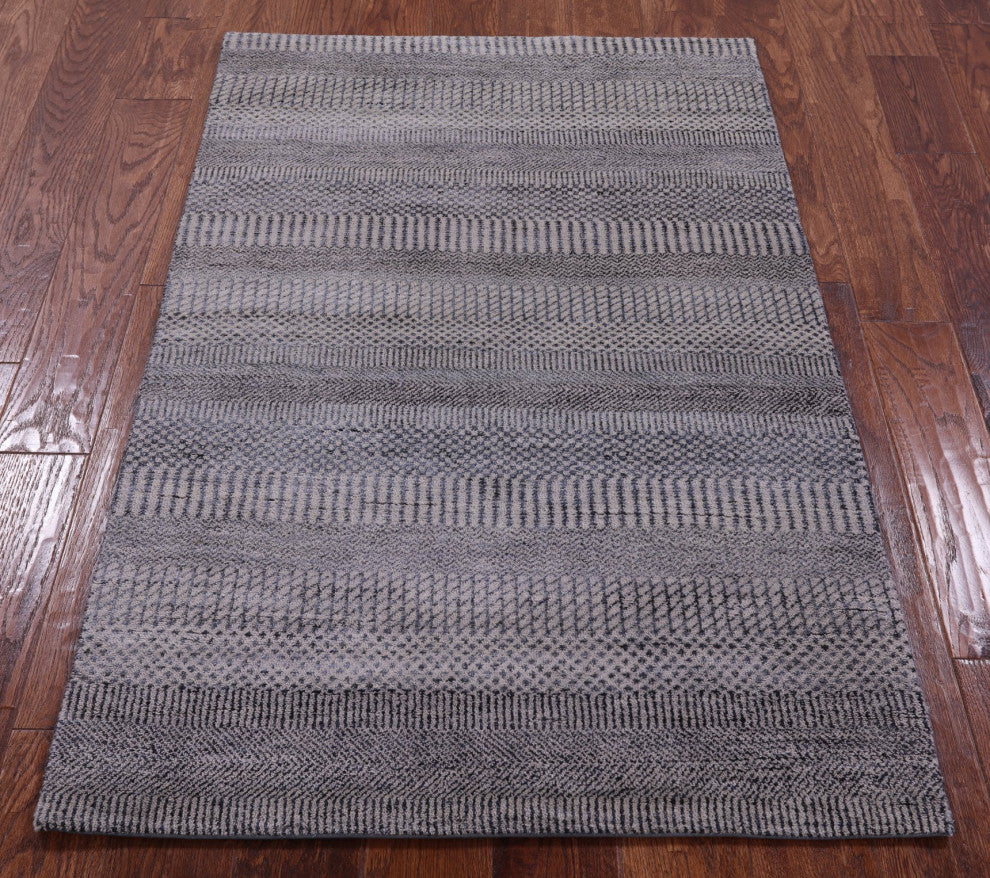 Savannah Grass Handmade Wool and Silk Rug 3' 0" X 4' 9" Q11528