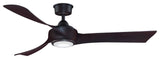 Fanimation Wrap Custom Ceiling Fan Dark Bronze/Dark Walnut with LED Light, 56"