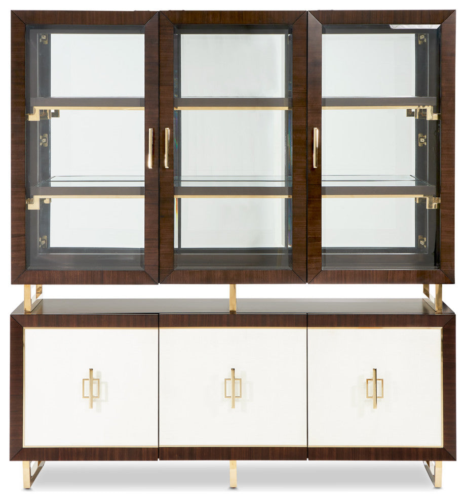 Belmont Place China Cabinet With LED Lighting Espresso