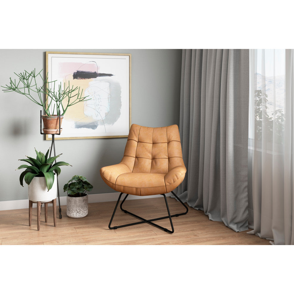 Modern Graduate Lounge Chair Tan - Brown