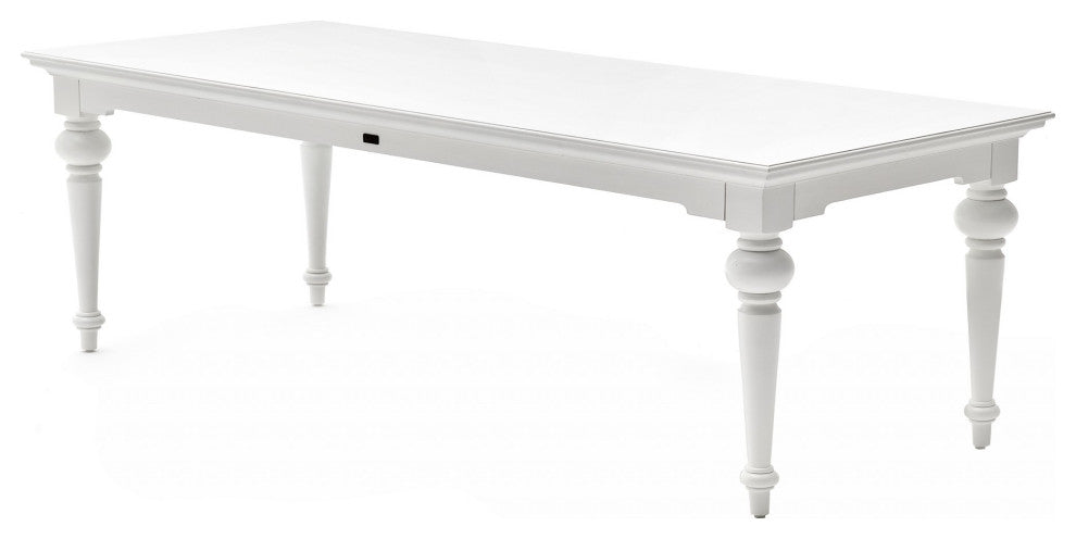 White Modern Farmhouse 94" Dining Table