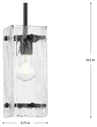 Rivera Collection 1-Light Matte Black Luxe Industrial Pendant