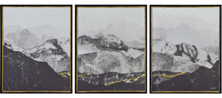 Manford Rectangular Black Framed Wall Art, 3-Piece Set