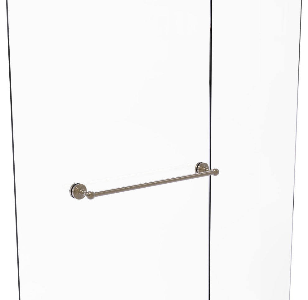 Waverly Place 24" Shower Door Towel Bar, Antique Pewter