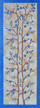 Mosaic Mural, Birds On Tree Branch, 48"x120"