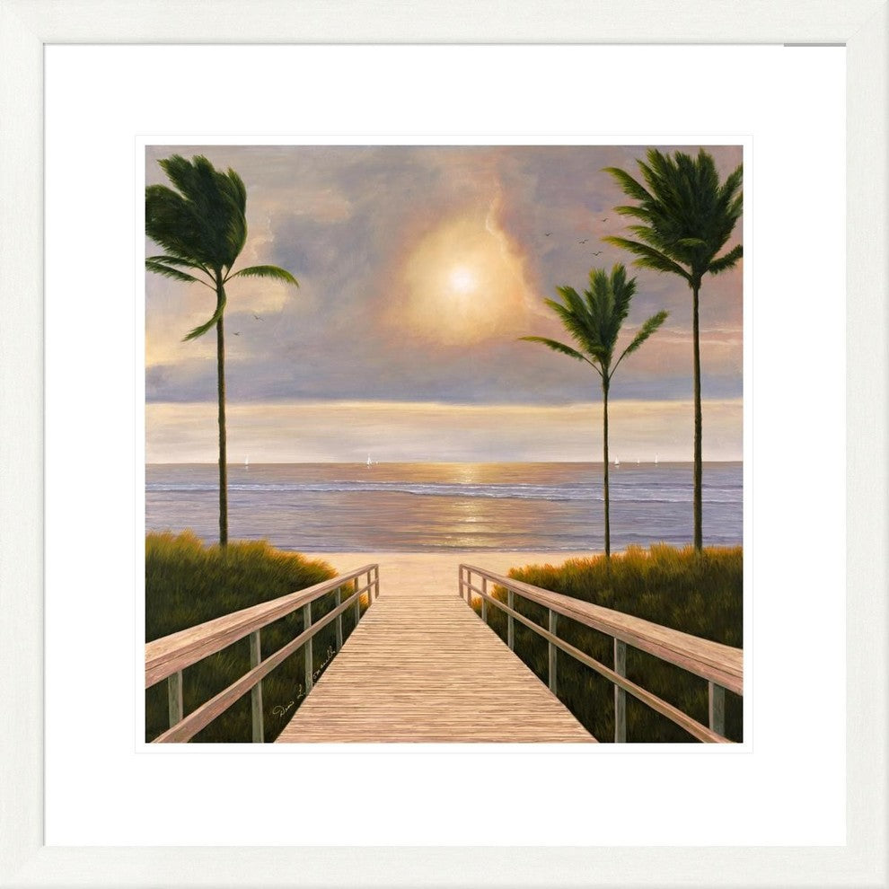 "Palm Winds" Framed Digital Print by Diane Romanello, 27x27"