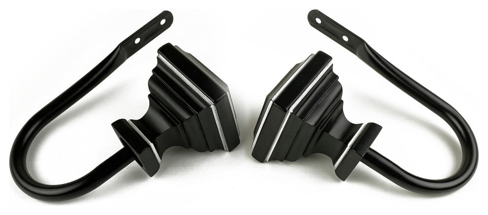 Kira Curtain Holdback, Pair, Black