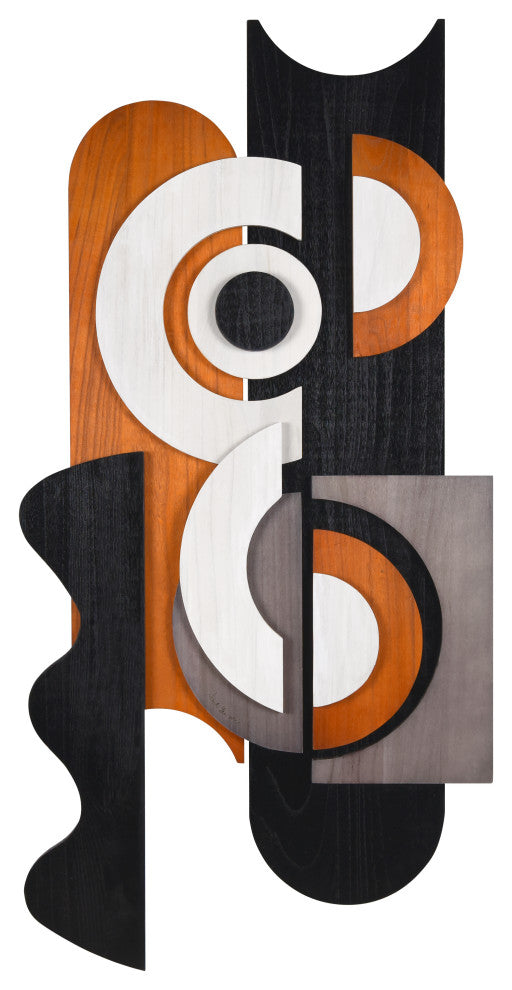 "Honeyed Dusk I" Hand Made Wood Abstracts Wall Art, Ap-103b-4824-03