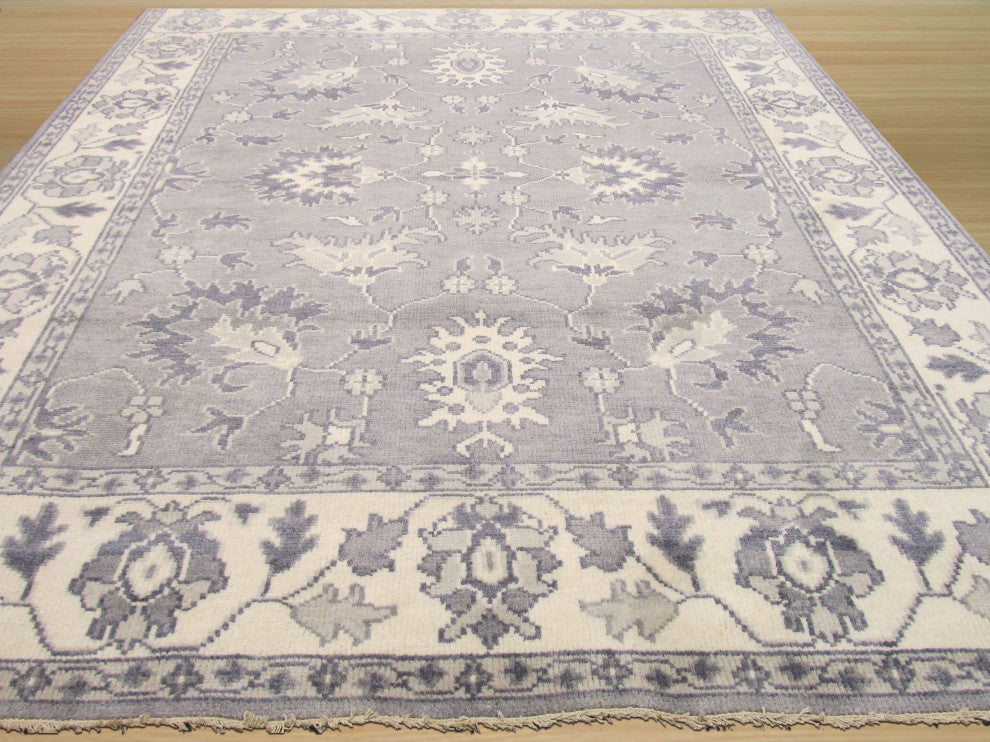 Gray Traditional Oriental Mono Area Rug