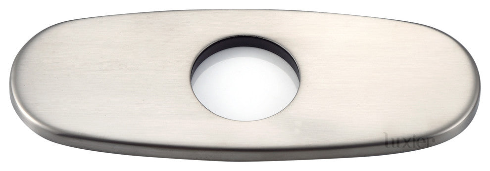 Luxier Rounded Kitchen Faucet Single-Hole Deck Plate, 6.25", Brushed Nickel
