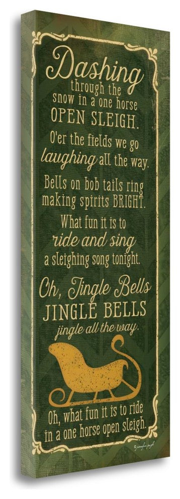 "Jingle Bells" By Jennifer Pugh, Giclee Print on Gallery Wrap Canvas