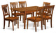7 Pc Kitchen Table And Chair Set - Table With Leaf And 6 Dining Chairs