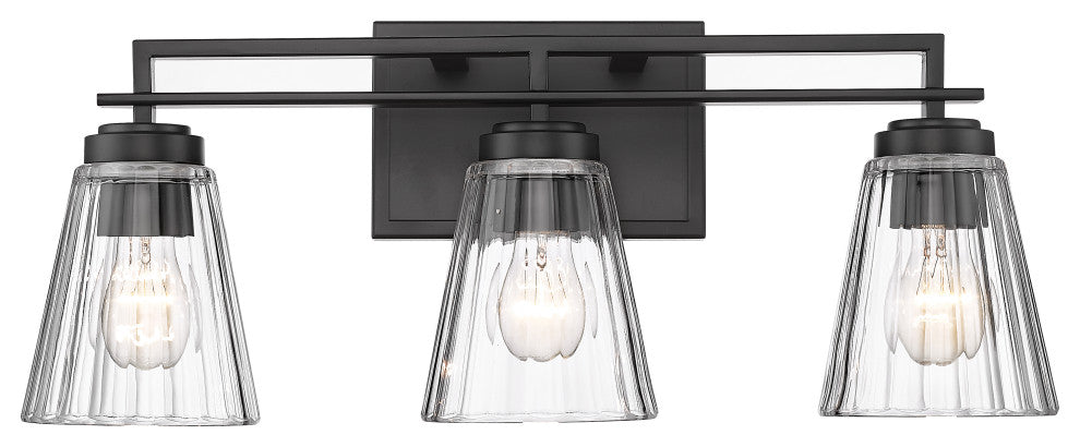 Z-LITE 3-Light Vanity, Matte Black