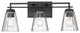 Z-LITE 3-Light Vanity, Matte Black