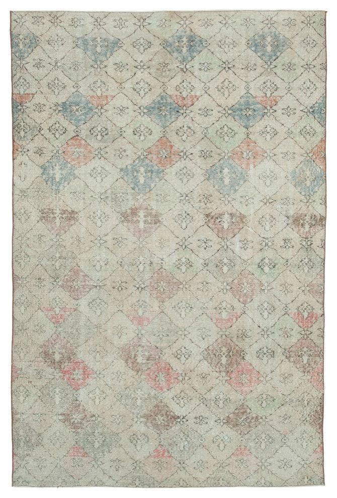 Rug N Carpet - Handmade Oriental 5' 11'' x 9' 2'' Antique Vintage Rug
