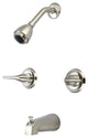 Accent Two Handle Tub Shower Set, PVD Brushed Nickel