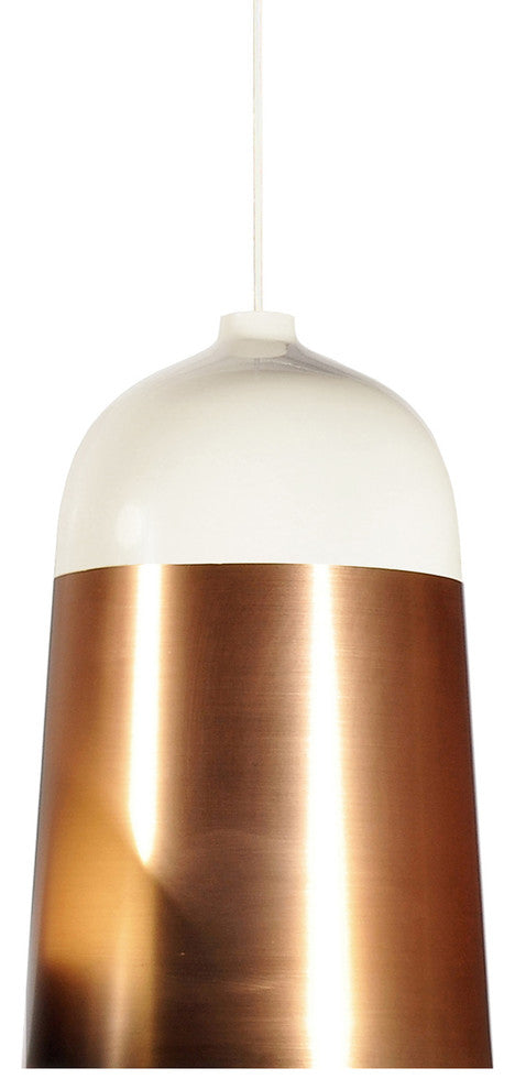 Innermost Glaze 32 Pendant, White & Copper