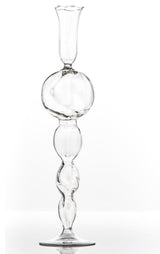 Candlestick Clear and Large Red Ball