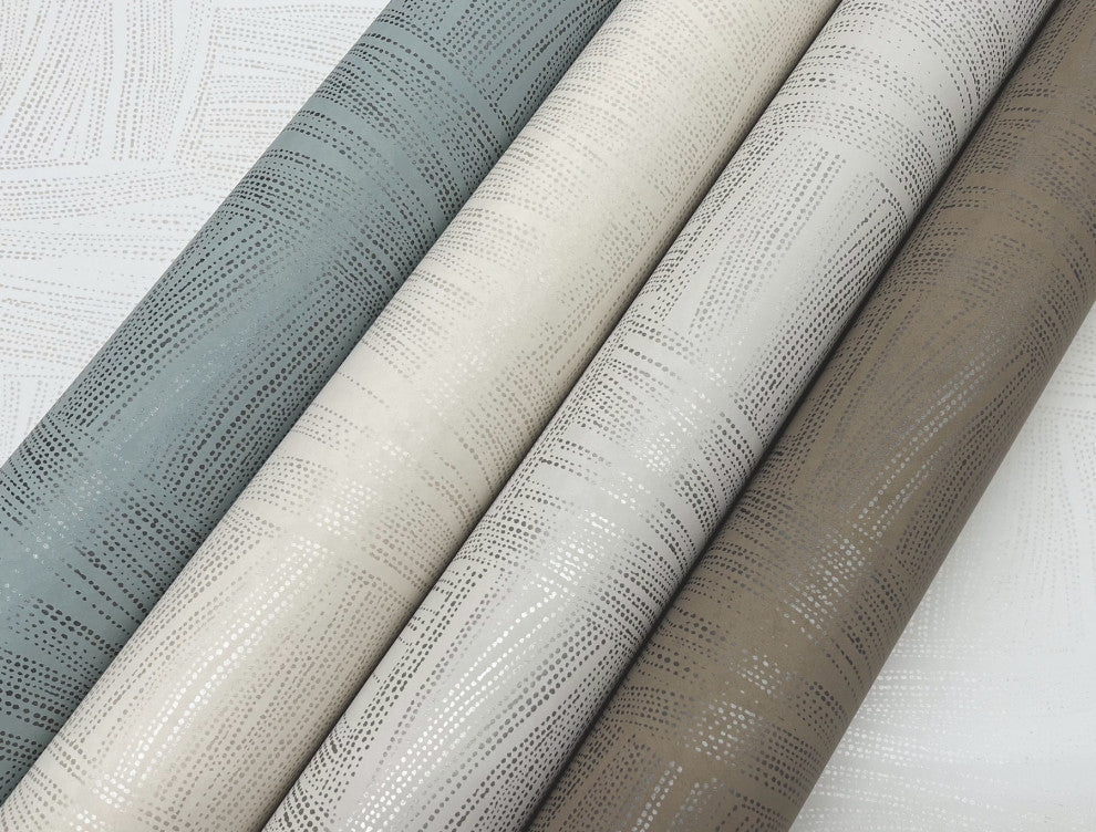 Beige Wicker Dot Wallpaper