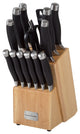 Professional 15-Piece Knife Set With Block Stainless-Steel Cutlery