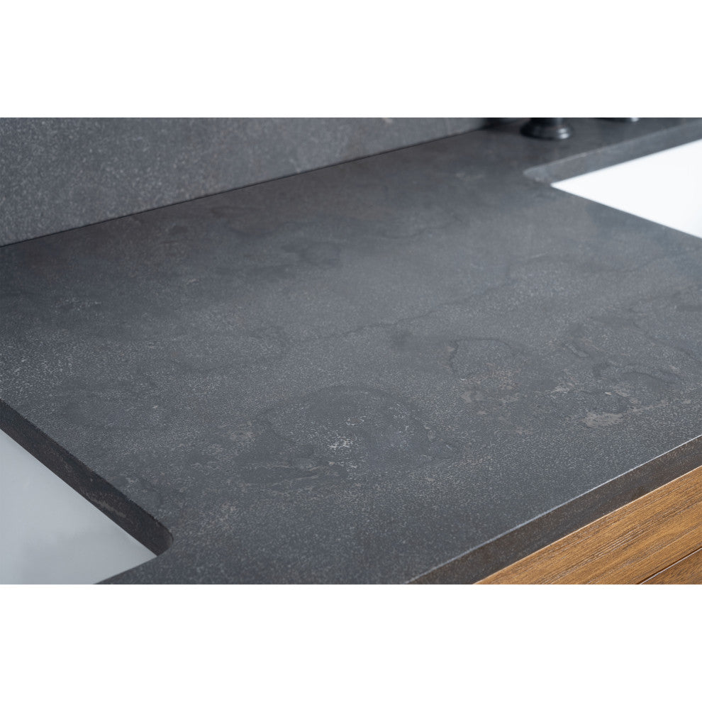 Vanity Art Bathroom Vanity With Sink, Tan, 48" Single, Black Limestone Top