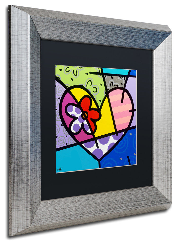 Roberto Rafael 'Big Heart III' Matted Framed Art