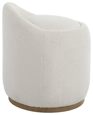 Uttermost Swirl Swivel Sheepskin Ottoman