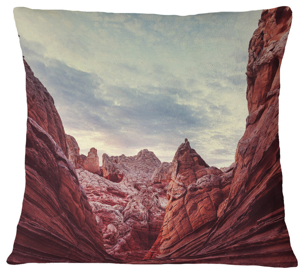 Vermillion Cliffs National Monument Park Landscape Wall Throw Pillow, 18"x18"