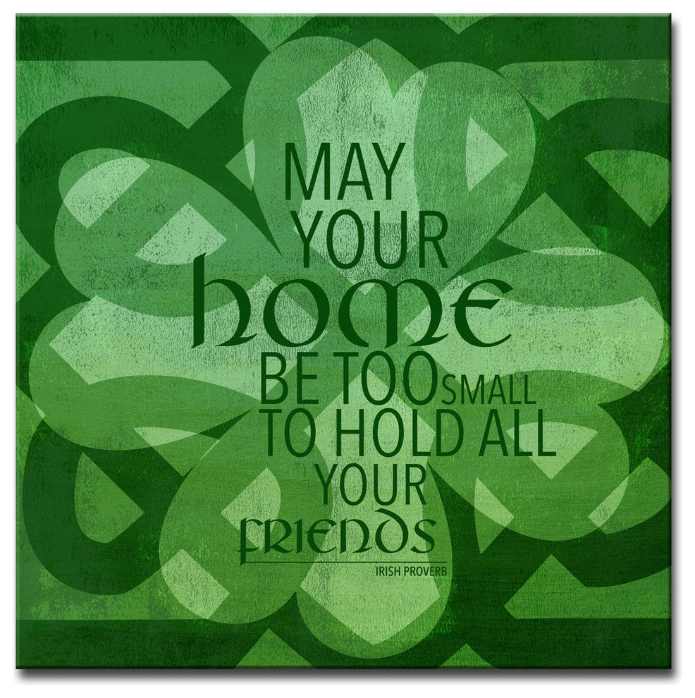 Ready2HangArt 'Home Blessing; Irish Proverb' Canvas Art, (S) 16" Hx16" W