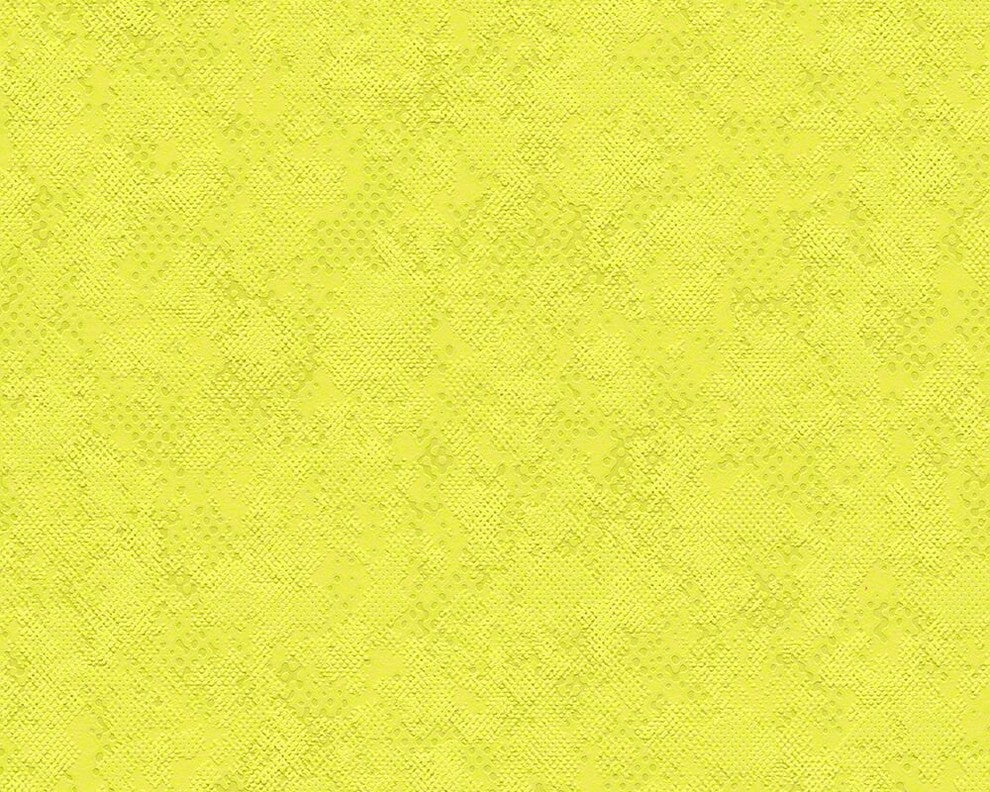 Metropolis, Urban Graphic Stripes Floral Textured Plain Yellow Wallpaper Roll