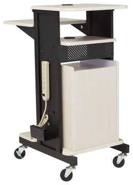 Oklahoma Sound Premium Plus Presentation Cart With Storage Cabinet