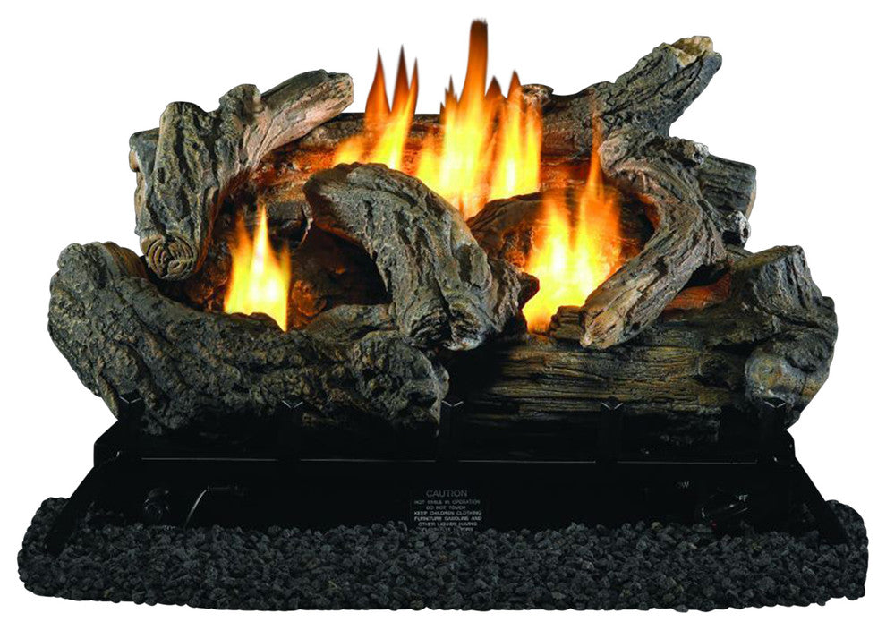 24" Gas Log Set Dual Fuel Technology, 32,000 BTU