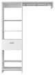 DEPOT E-SHOP Dynamic 150 Closet System, White