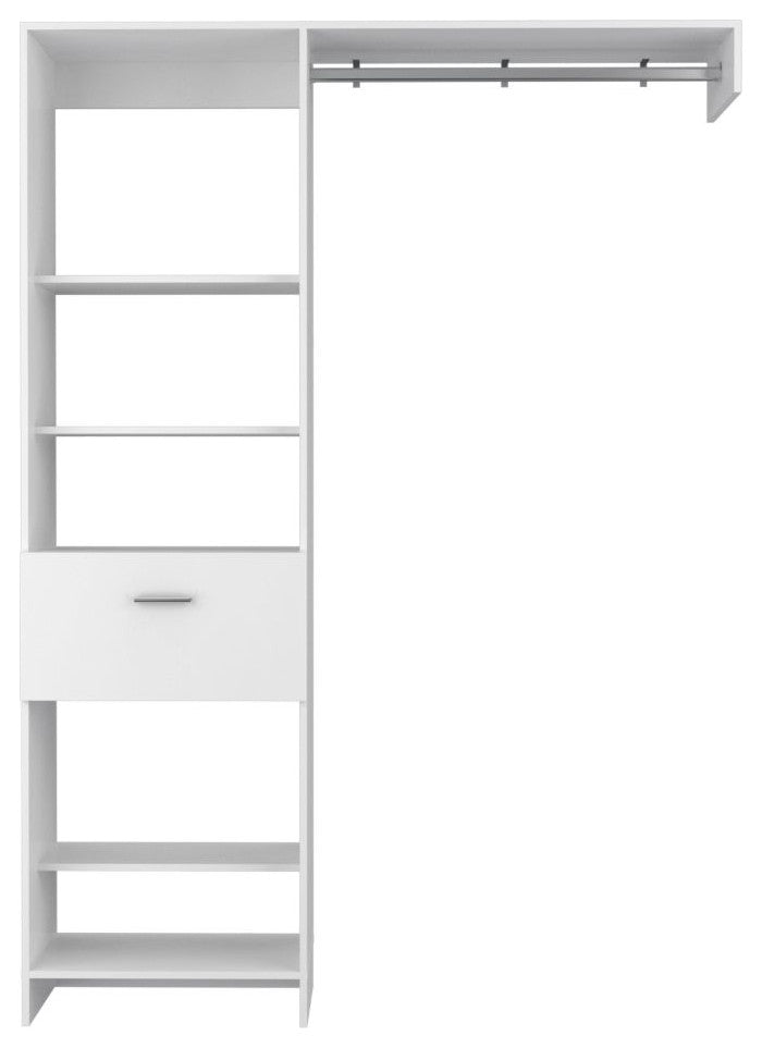 DEPOT E-SHOP Dynamic 150 Closet System, White