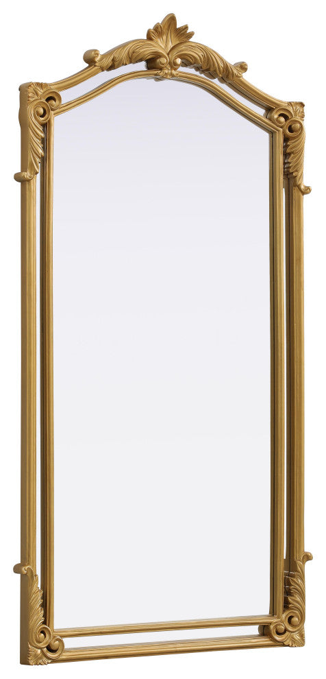 Home Living 33.5x66 Traditional Mirror, Gold Leaf