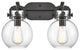 Innovations Lighting 410-2W-BK-7CL Sphere 2 Light 17" Bath Vanity Light