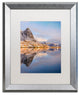 Michael Blanchette 'Mountain Cascade' Art, Silver Frame, White Mat, 20x16