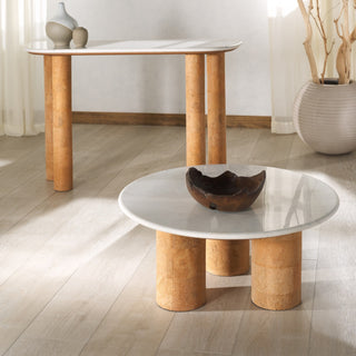 Safavieh Couture Marilynn Cork Coffee Table, White/Cork