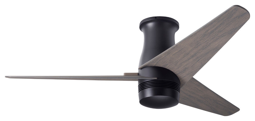 Velo Flush DC Fan, Dark Bronze Finish, 48" Graywash Blades, No Light