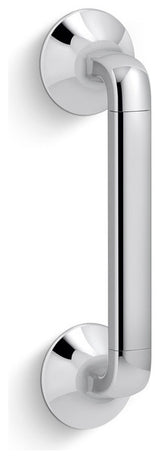 Transitional Shower Door Handle Pull, 6", Polished Chrome