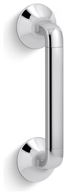 Transitional Shower Door Handle Pull, 6", Polished Chrome