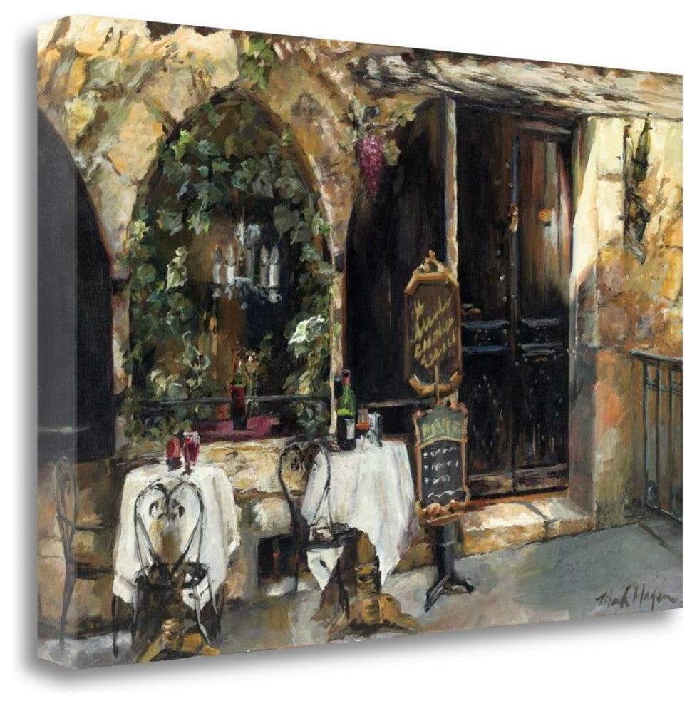 "Meeting At The Cafe" By Marilyn Hageman, Giclee Print on Gallery Wrap Canvas