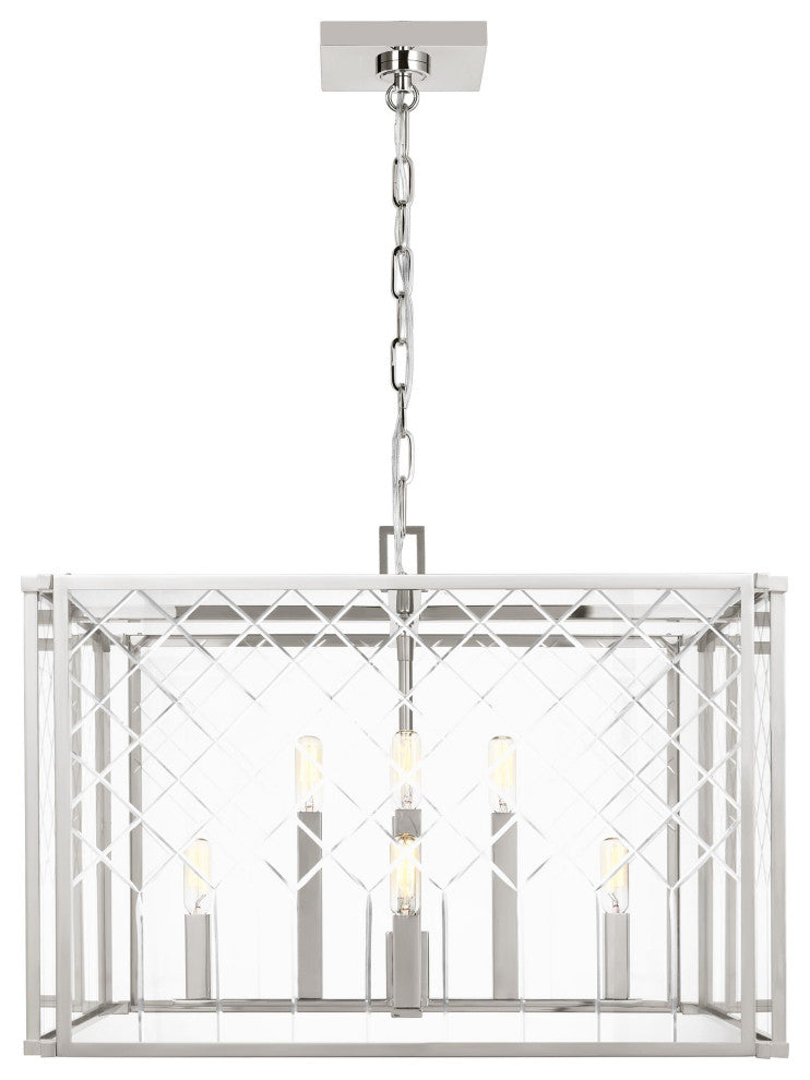 Erro Large Lantern, Polished Nickel