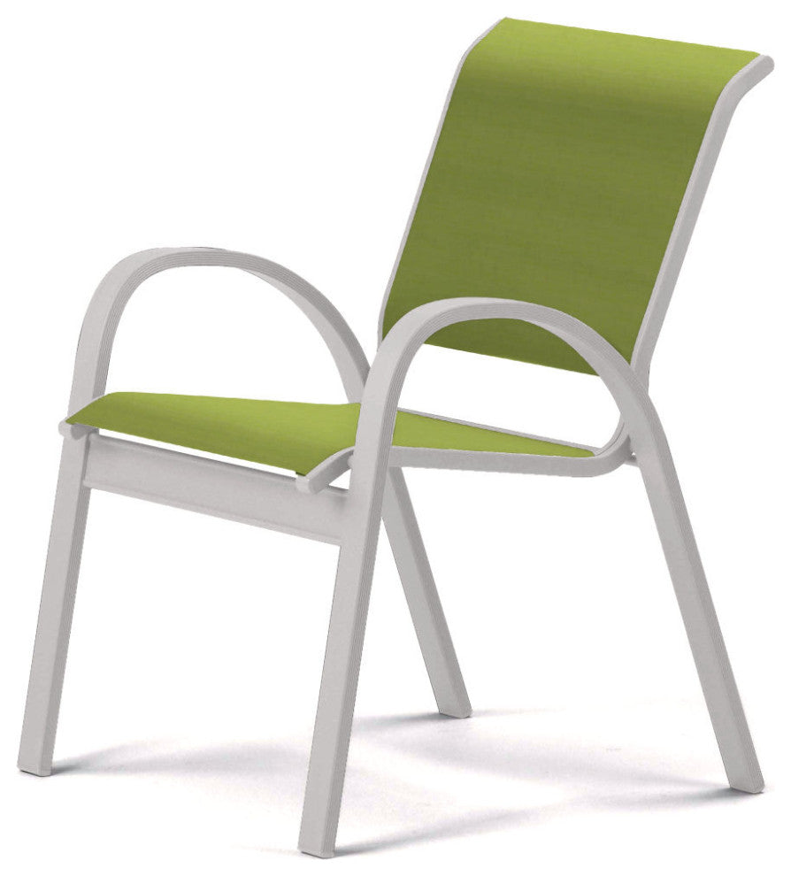 Aruba II Sling Cafe Chair, Textured White, Lime