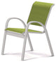 Aruba II Sling Cafe Chair, Textured White, Lime