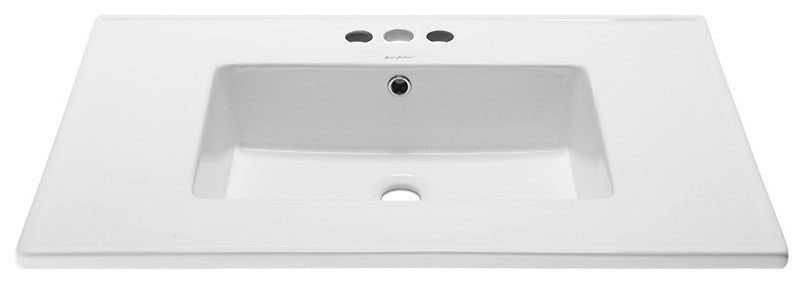 Voltaire 31" Vanity Top Sink with 3" Centerset Faucet Holes