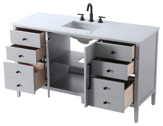 Home Living 60" Single Bathroom Vanity, Grey